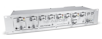 M-Audio Octane pre-amp supports 8 XLR mic inputs.