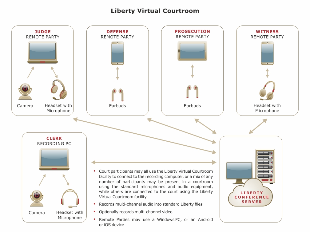 Liberty Virtual Courtroom Diagram