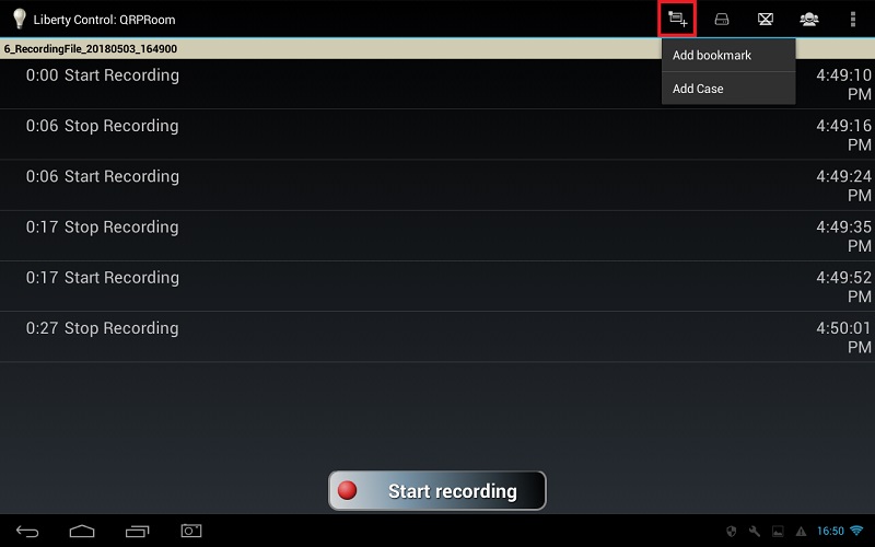 Add Bookmarks to a Recording