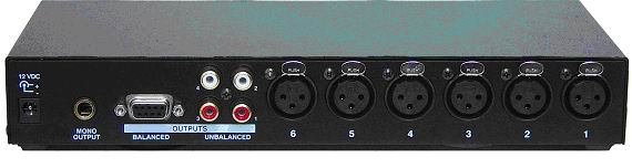 MX6/4 4 channel audio mixer, supports up to 6 XLR microphones.