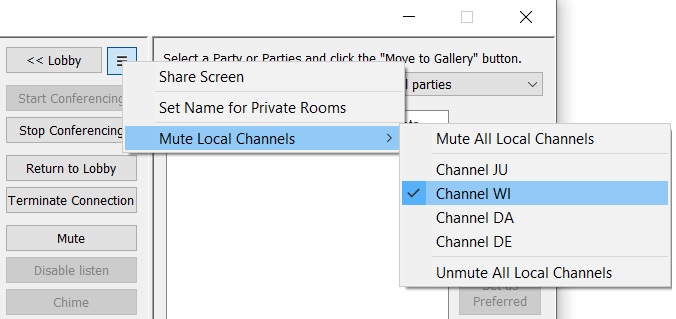 Mute Local Channels