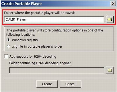 Save the Portable Player to a folder