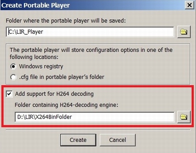 For H.264 Playback on Windows XP, specify the H.264 decoder